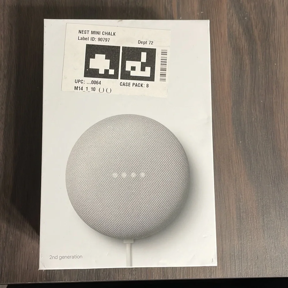 Google Nest Mini chalk speaker 2nd generation